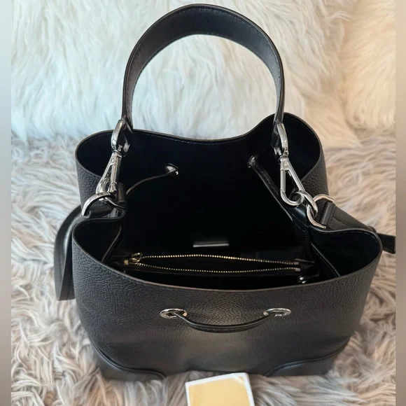 Michael Kors Black Leather Bucket Bag - Picture 15 of 16